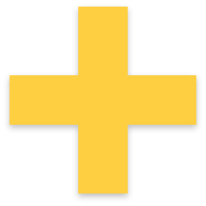 yellow cross icon
